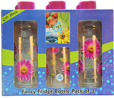 G-PET Fancy Fridge 1000 ml Water Bottles Set of 3, Purple