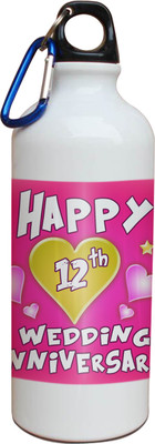 59% OFF on Tiedribbons 12th Happy Anniversary White Travel 600 ml Water Bottle 59% OFF on Tiedribbons 12th Happy Anniversary White Travel 600 ml Water Bottle