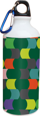 55% OFF on Tiedribbons Dark Green Background And Multicolored Pattern 600 ml Water Bottle