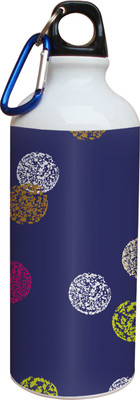 60% OFF on Tiedribbons Blue Background And Colorfull Polka Dot Pattern 600 ml Water Bottle