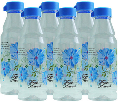 G-PET Fridge Rose 1000 ml Water Bottles Set of 6, Blue G-PET Fridge Rose 1000 ml Water Bottles Set of 6, Blue