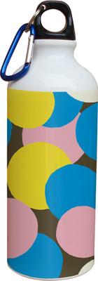 60% OFF on Tiedribbons Light Pink Yellow And Blue Circle Pattern 600 ml Water Bottle