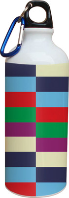 55% OFF on Tiedribbons Corored Rectangular Zigzag Pattern 600 ml Water Bottle