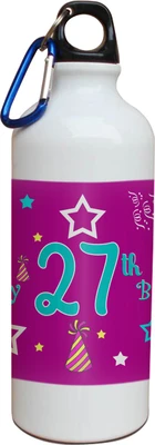54% OFF on Tiedribbons 27th Happy Birthday White Travel 600 ml Water Bottle