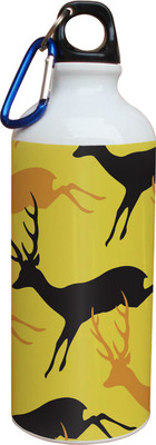 55% OFF on Tiedribbons Yellow And Black Pattern 600 ml Water Bottle