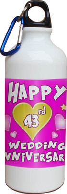63% OFF on Tiedribbons 43rd Happy Anniversary White Travel 600 ml Water Bottle 63% OFF on Tiedribbons 43rd Happy Anniversary White Travel 600 ml Water Bottle