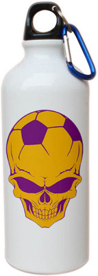 45% OFF on Printland The Skull Sipper 600 ml Water Bottle Set of 1, White