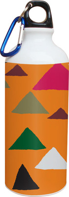 60% OFF on Tiedribbons Dark Yellow Background And Tringle Colored Pattern 600 ml Water Bottle
