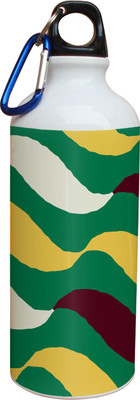 55% OFF on Tiedribbons Green Yellow And Brown Pattern 600 ml Water Bottle