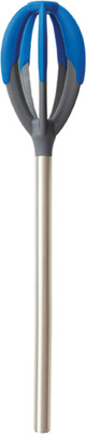 Tovolo Better Batter & Scrape Tool - Blue Color Silicone, Stainless Steel Spiral Whisk