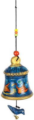 46% OFF on ExclusiveLane Handpainted Hanging Bell With Bird Blue Terracotta Windchime 46% OFF on ExclusiveLane Handpainted Hanging Bell With Bird Blue Terracotta Windchime
