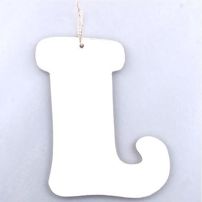 37% OFF on Purpledip White Wooden Stocking Hanging Ornaments