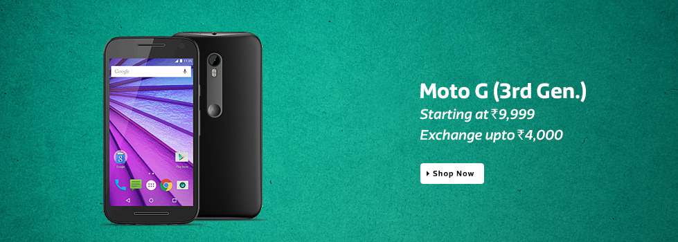 Moto G (3rd Gen.) starting at Rs. 9999