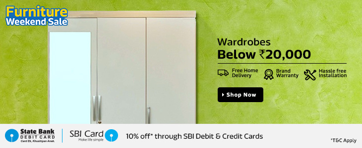 Flipkart Furniture Weekend Sale - Upto 80% Off + Extra 10% Off (SBI Card Holders) 1 Flipkart Furniture Weekend Sale - Upto 80% Off + Extra 10% Off (SBI Card Holders) 1