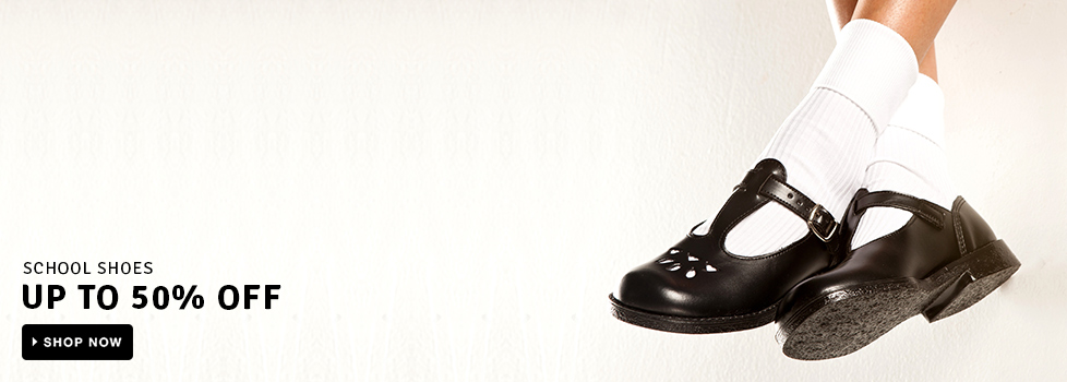 UP TO 50% OFF on School Shoes