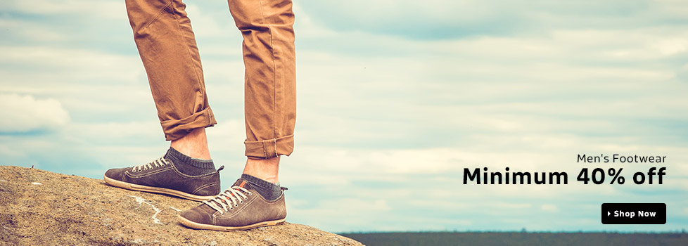 MINIMUM 40% OFF on Men's Footwear